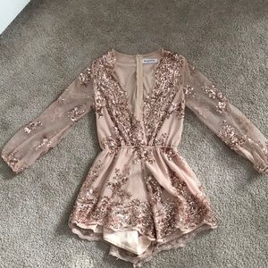Gold Sequin Romper from Peppermayo (Worn 1+ times)